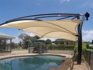 De de Stoffenluifel van de zonneschermbouw structureert Trekmembraantechniek voor Openlucht Zwembad